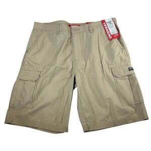 Unionbay Mason Cargo Shorts Mens Size 40 Khaki Fit 11" Inseam New NWT